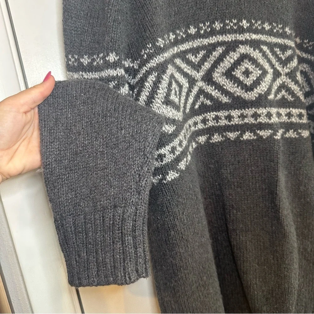 Eddie Bauer Men's Thick Knit Pullover Ski Sweater. Size: Large. Gray. - Picture 2 of 6